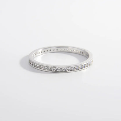 925 Sterling Silver Inlaid Zircon Ring - Roe Creation