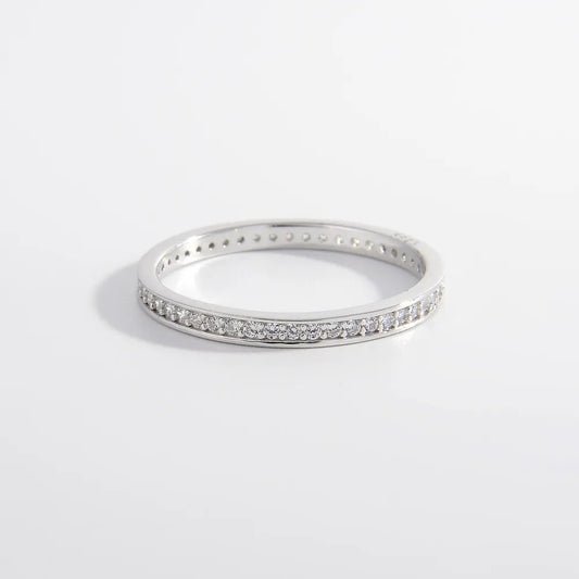 925 Sterling Silver Inlaid Zircon Ring - Roe Creation
