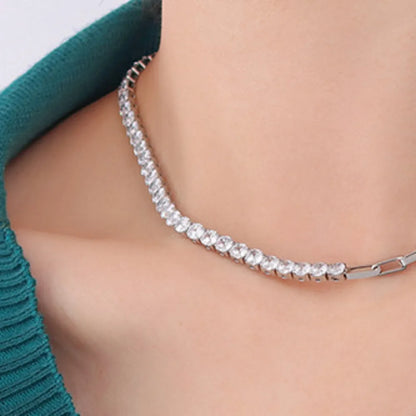 Zircon Titanium Steel Necklace - Roe Creation