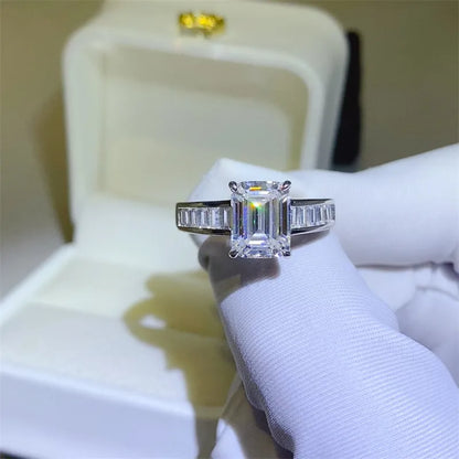 3 Carat Moissanite 925 Sterling Silver Ring - Roe Creation