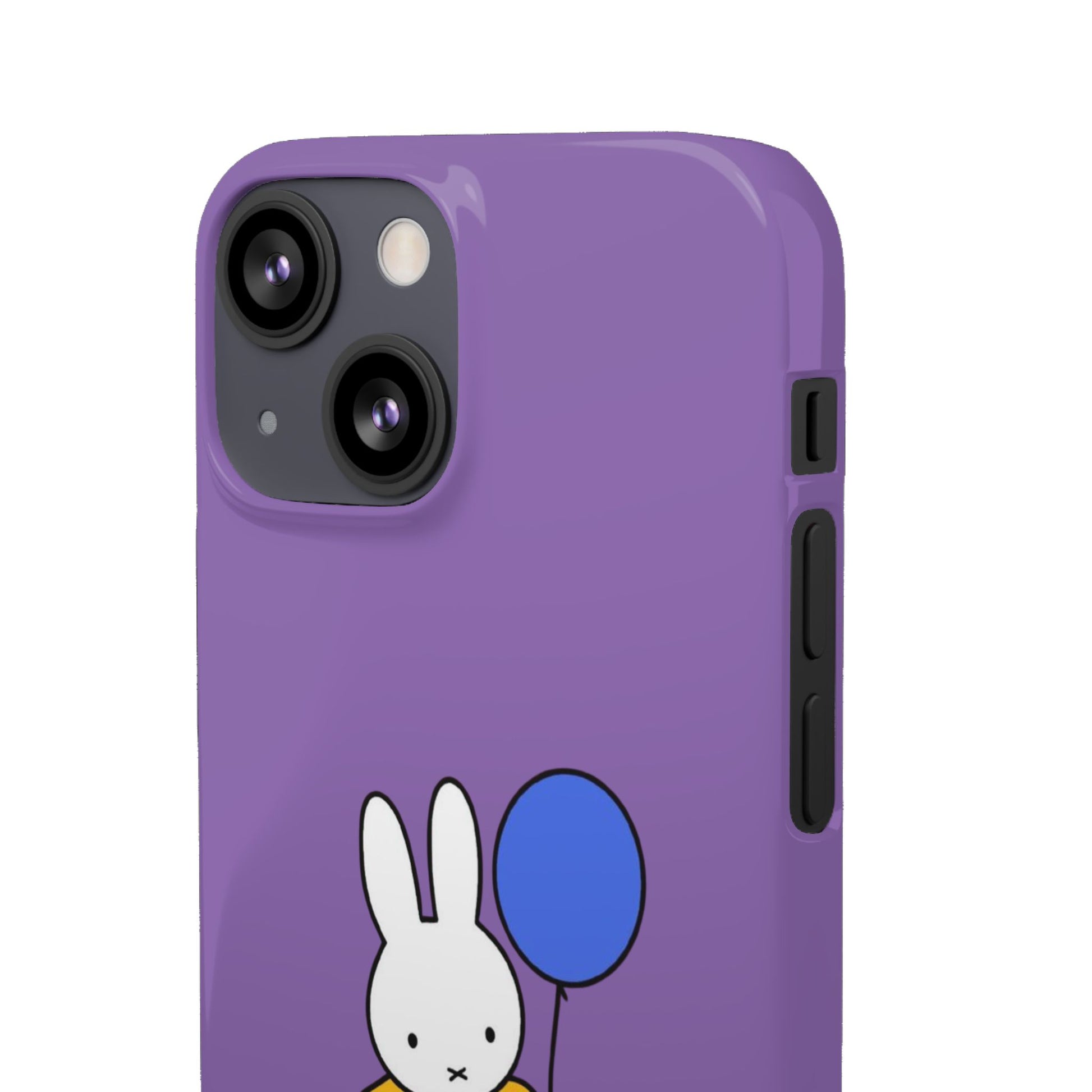 Miffy Phone Case, iPhone, Samsung Snap Case - Cartoon Fun Purple Phone Accessory for Kids and Adults - Roe Creation