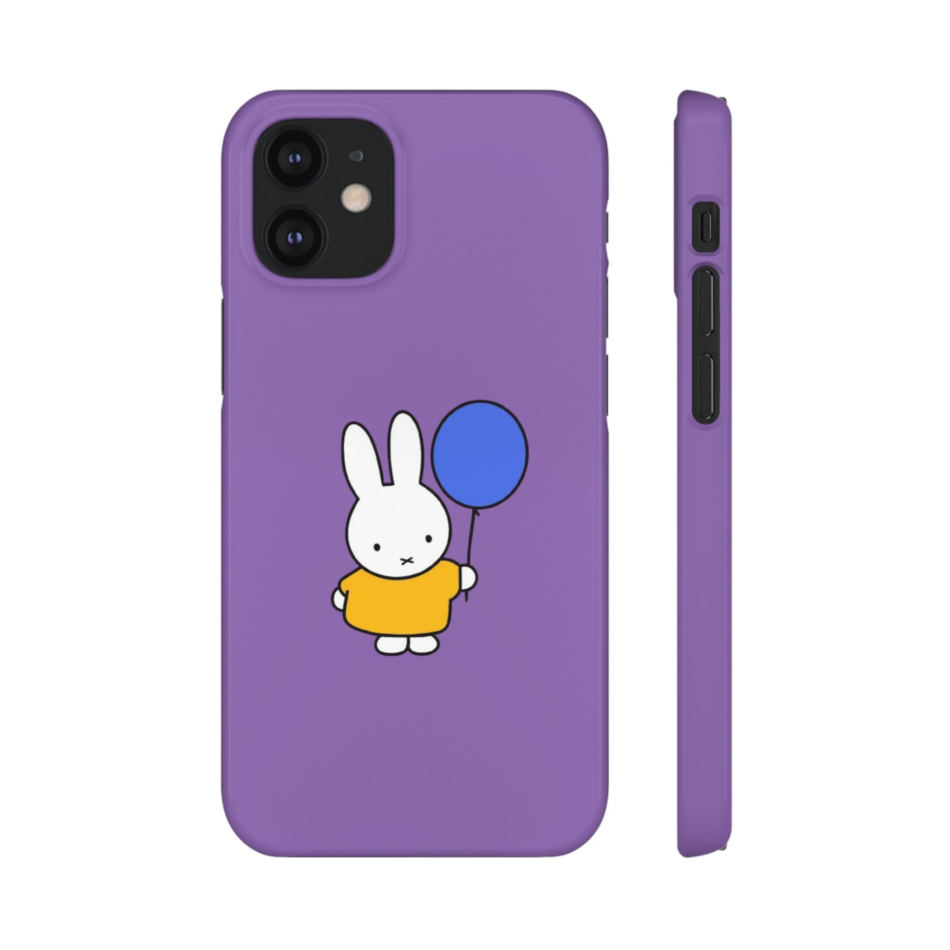 Miffy Phone Case, iPhone, Samsung Snap Case - Cartoon Fun Purple Phone Accessory for Kids and Adults - Roe Creation