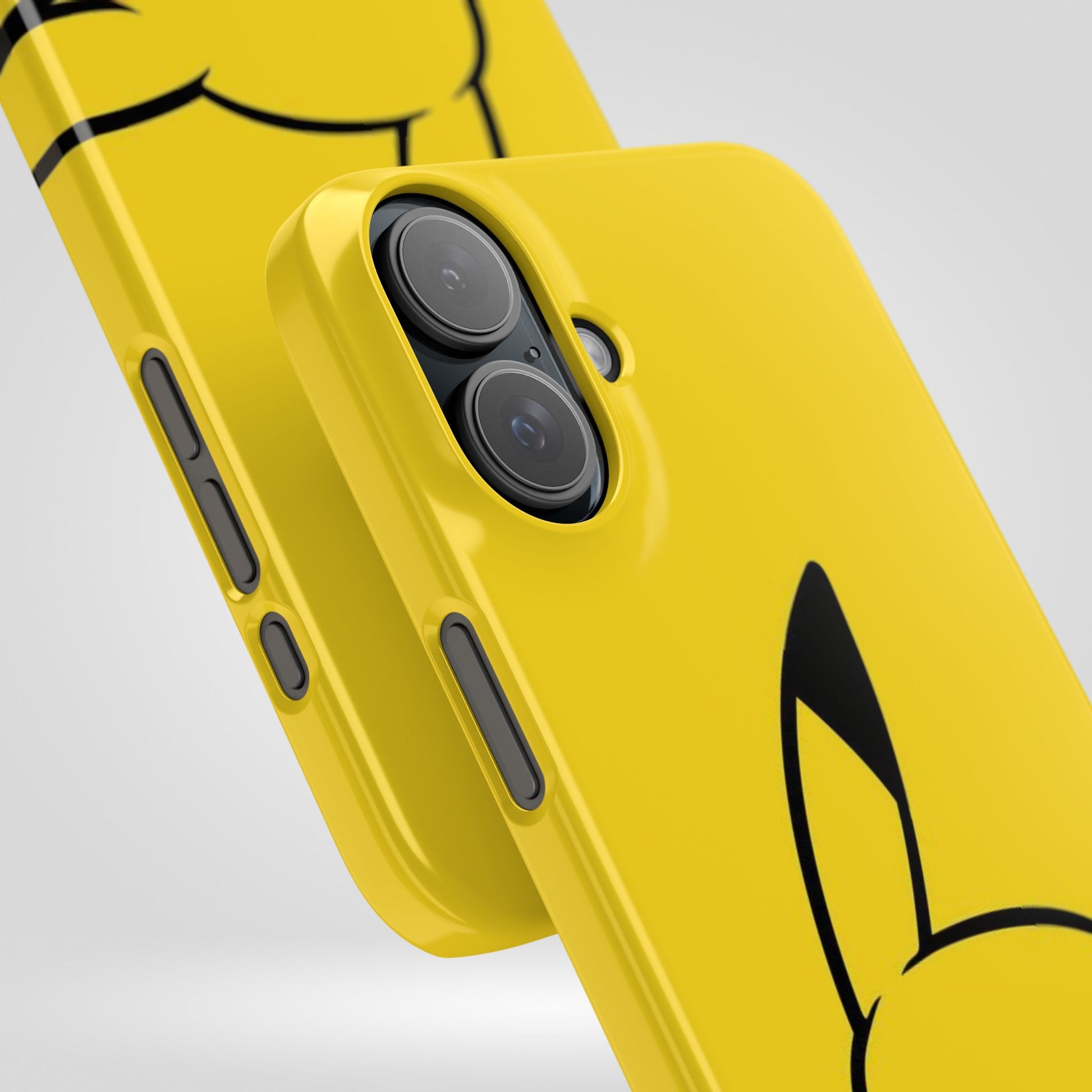 Pikachu Phone Case, Pokemon Phone Case, Snap Cases, Cartoon, Yellow, iPhone, Samsung - Roe Creation