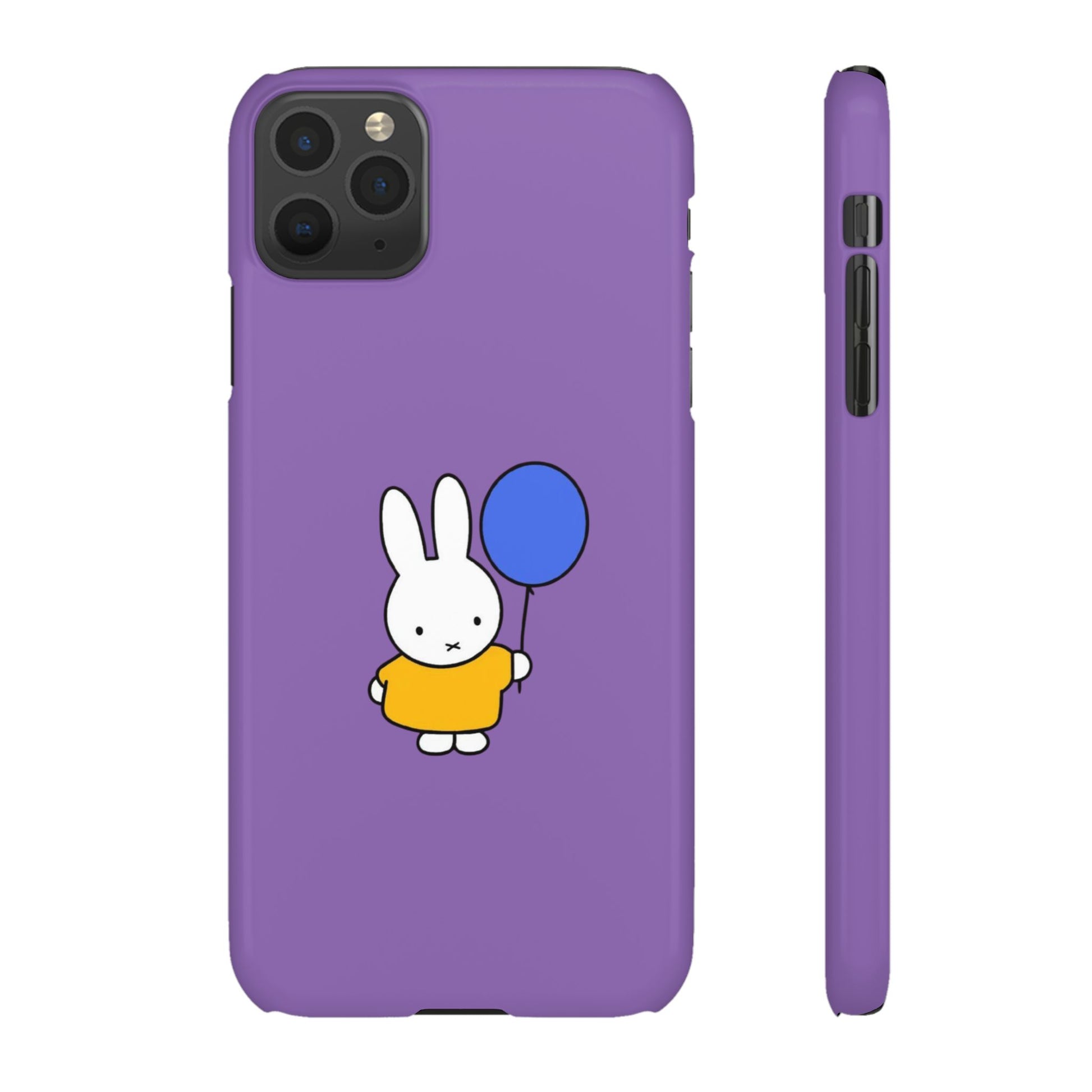 Miffy Phone Case, iPhone, Samsung Snap Case - Cartoon Fun Purple Phone Accessory for Kids and Adults - Roe Creation