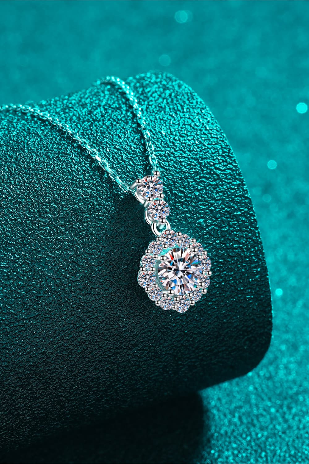 1 Carat Moissanite 925 Sterling Silver Necklace - Roe Creation