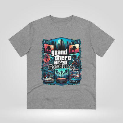 Retro GTA-Inspired Unisex T-Shirt, Gamer Gift, Casual Wear, Streetwear, Urban Style, Cool Graphic Tee - Roe Creation