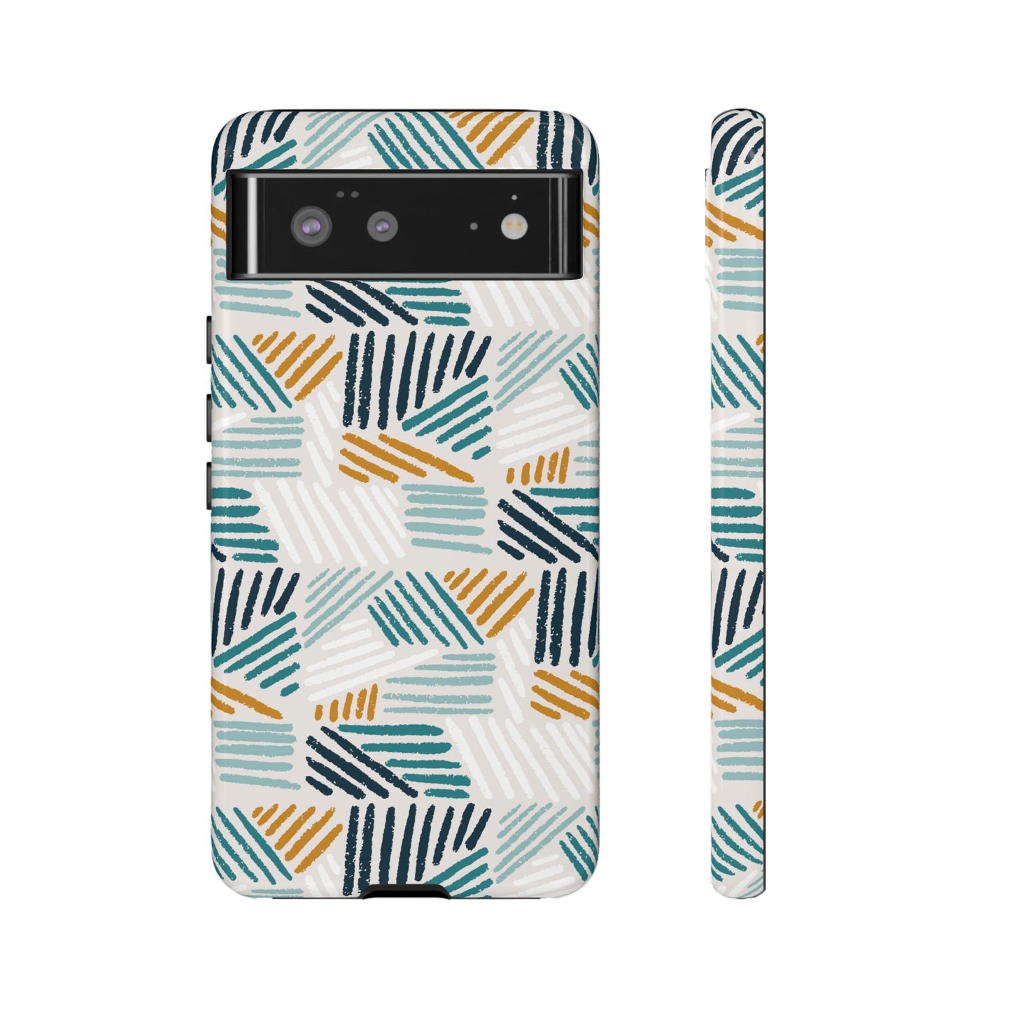 Stylish Tough Phone Case with Geometric Design