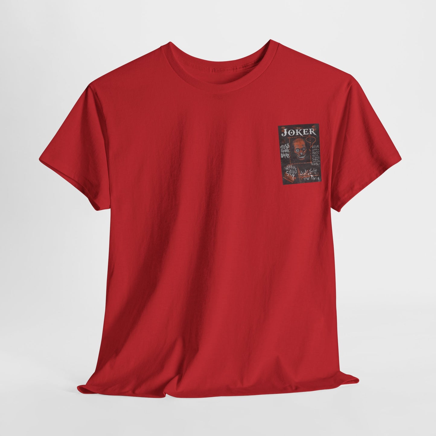 Joker Minimal Retro Poster Design Unisex Heavy Cotton Tee - Casual Streetwear for Fans - Roe Creation