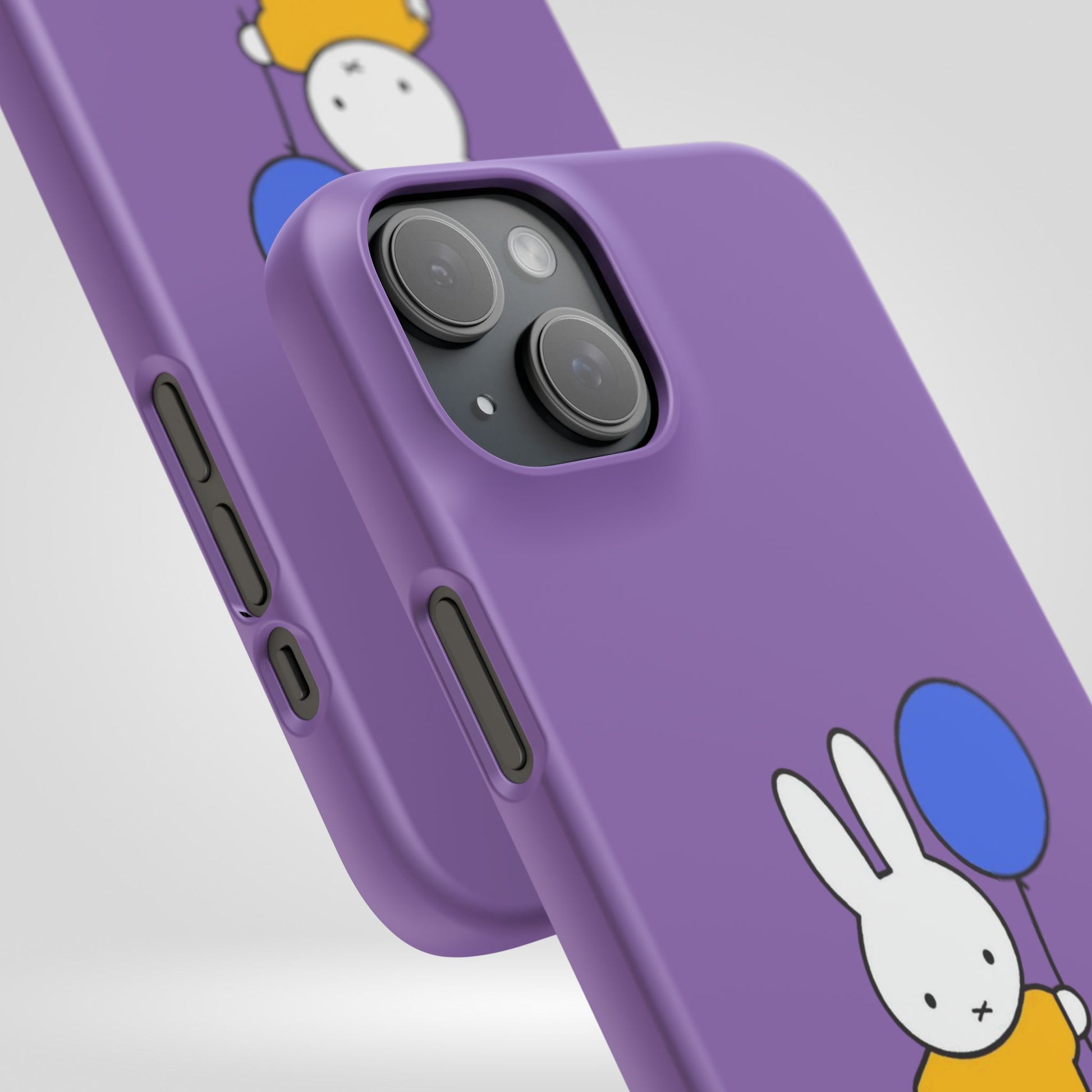 Miffy Phone Case, iPhone, Samsung Snap Case - Cartoon Fun Purple Phone Accessory for Kids and Adults - Roe Creation