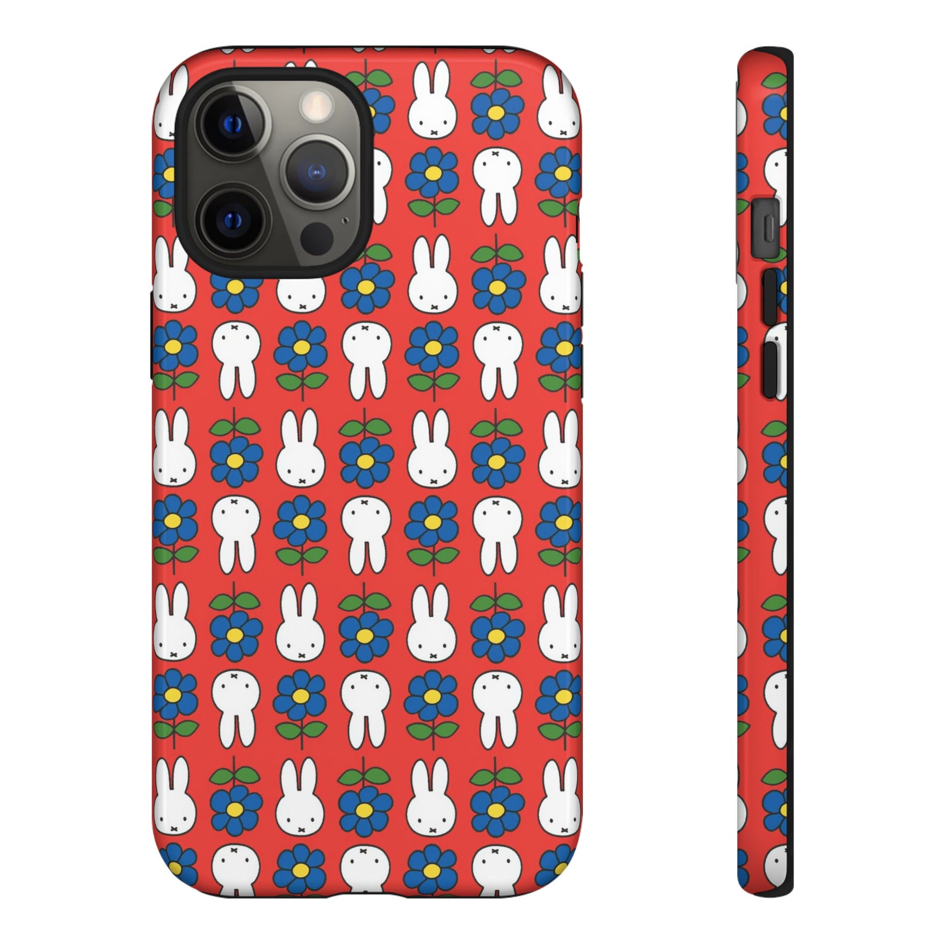 Cute Miffy Floral Phone Case - Tough Protection with Fun Design, iPhone, Samsung - Roe Creation