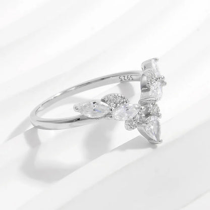 Inlaid Zircon 925 Sterling Silver Ring - Roe Creation