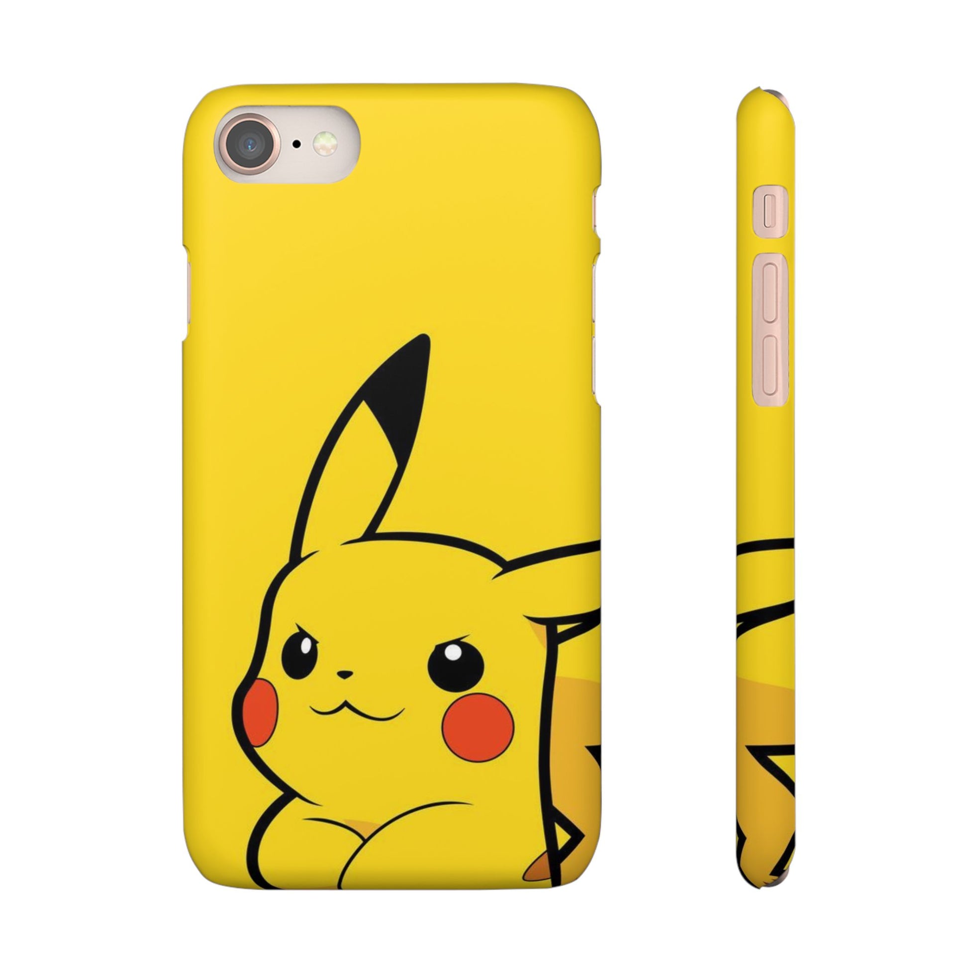 Pikachu Phone Case, Pokemon Phone Case, Snap Cases, Cartoon, Yellow, iPhone, Samsung - Roe Creation