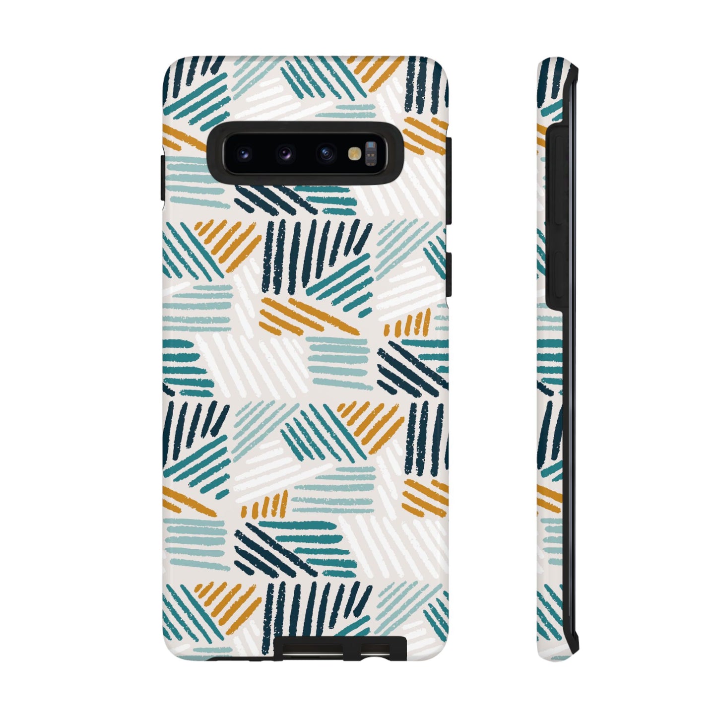 Stylish Tough Phone Case with Geometric Design