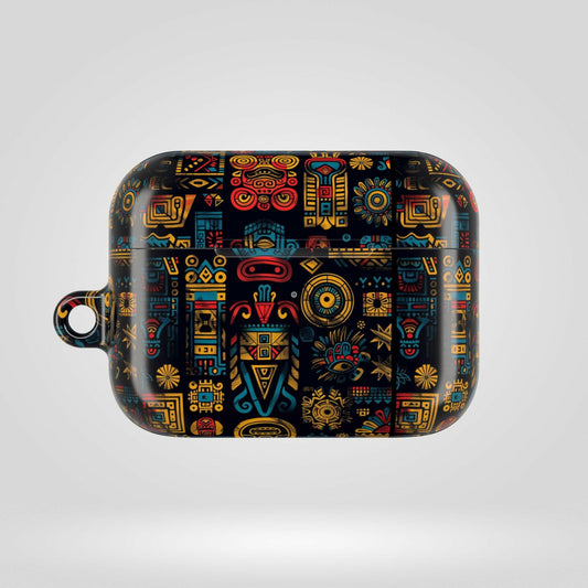 Tribal Pattern AirPods Case – Stylish Protection for Your Earbuds