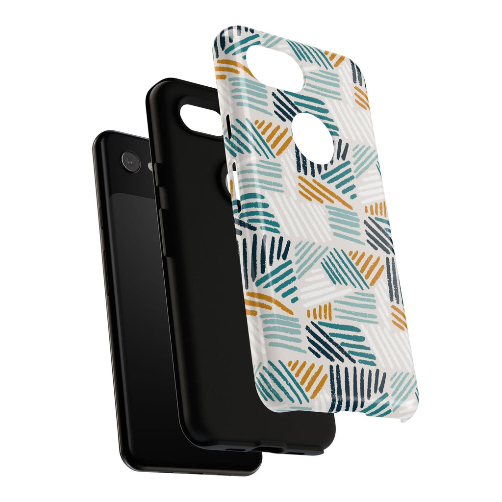 Stylish Tough Phone Case with Geometric Design - Roe Creation