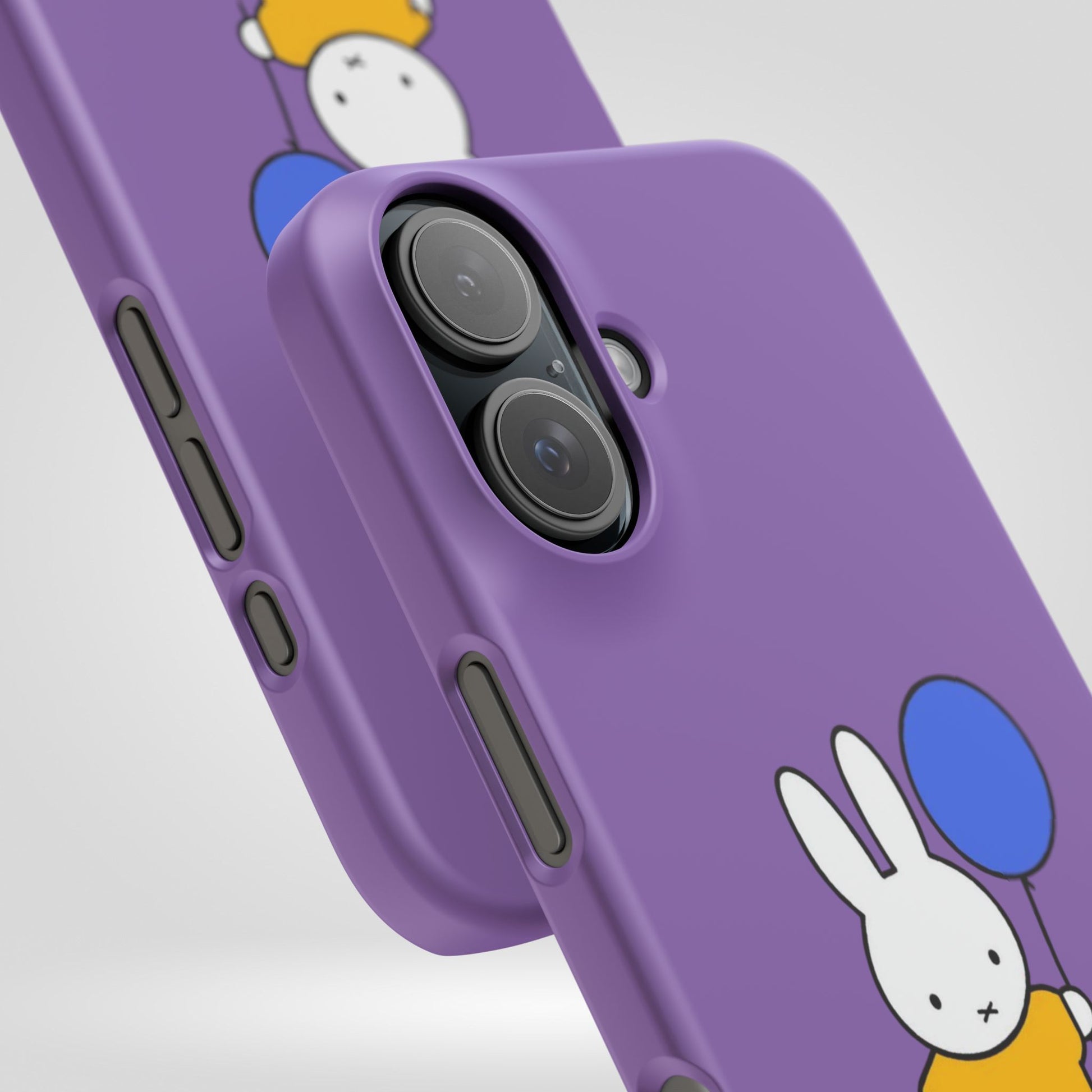Miffy Phone Case, iPhone, Samsung Snap Case - Cartoon Fun Purple Phone Accessory for Kids and Adults - Roe Creation