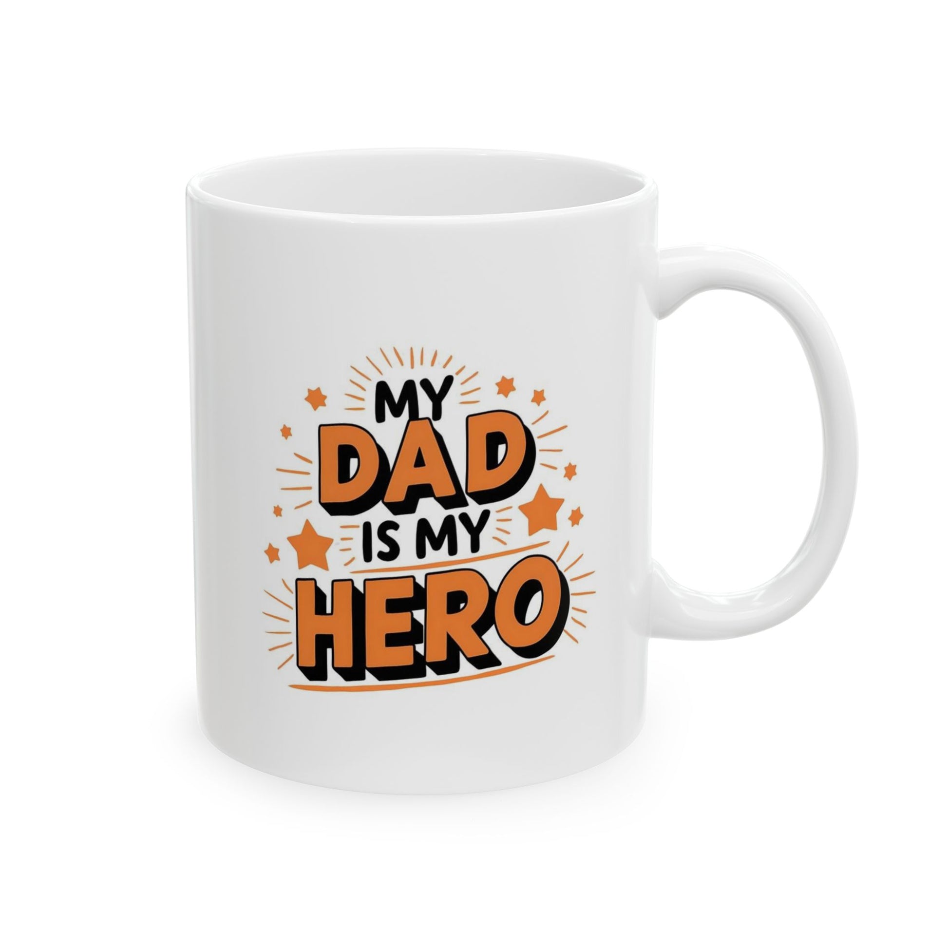 Fun Ceramic Mug for Coffee Lovers, Bright Graphic Tea Mug, Perfect Gift for Father's Day , Celebrations & Holidays, Unique Kitchen Decor.