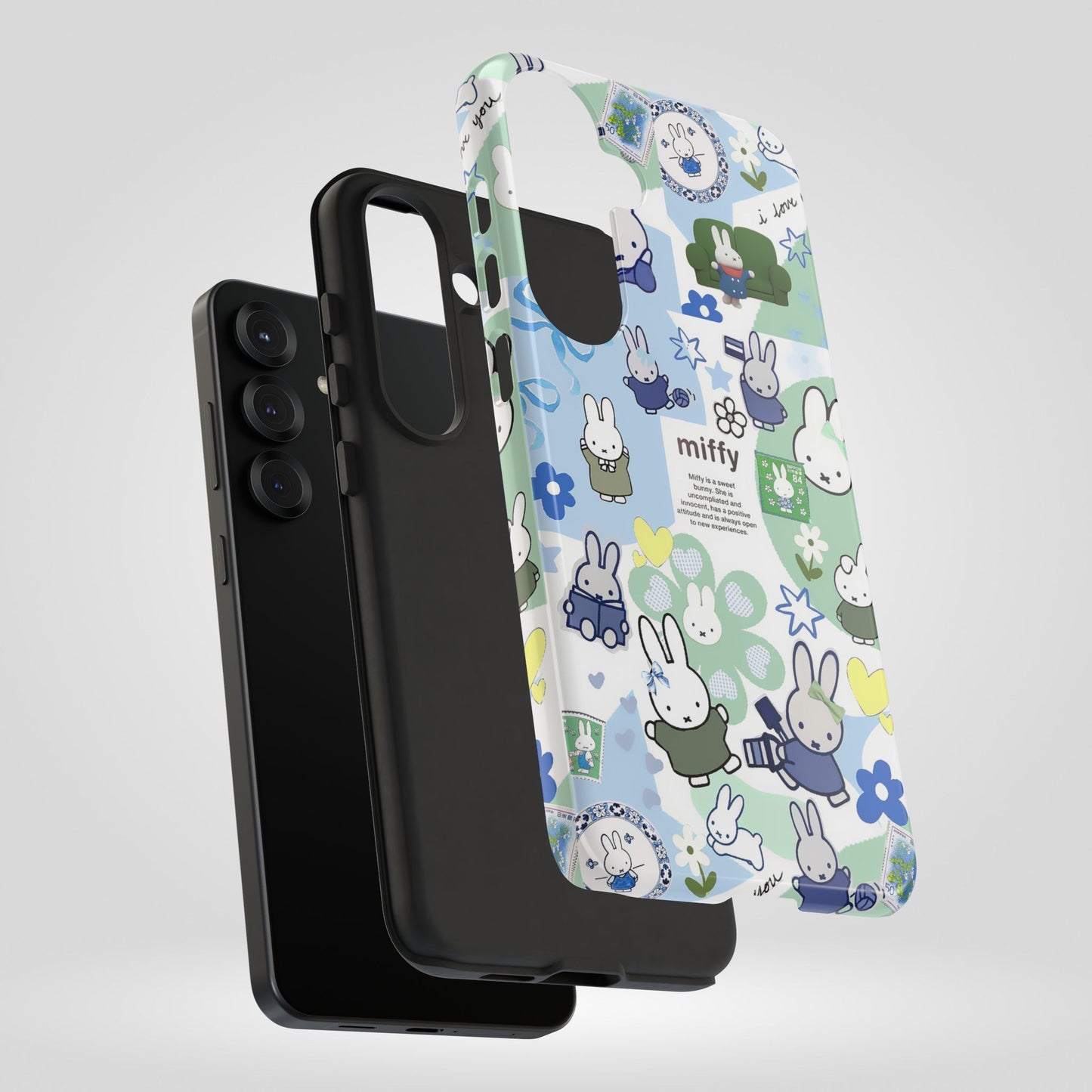 Cute Miffy Tough Phone Case - iPhone, Samsung Stylish Design for Bunny Lovers