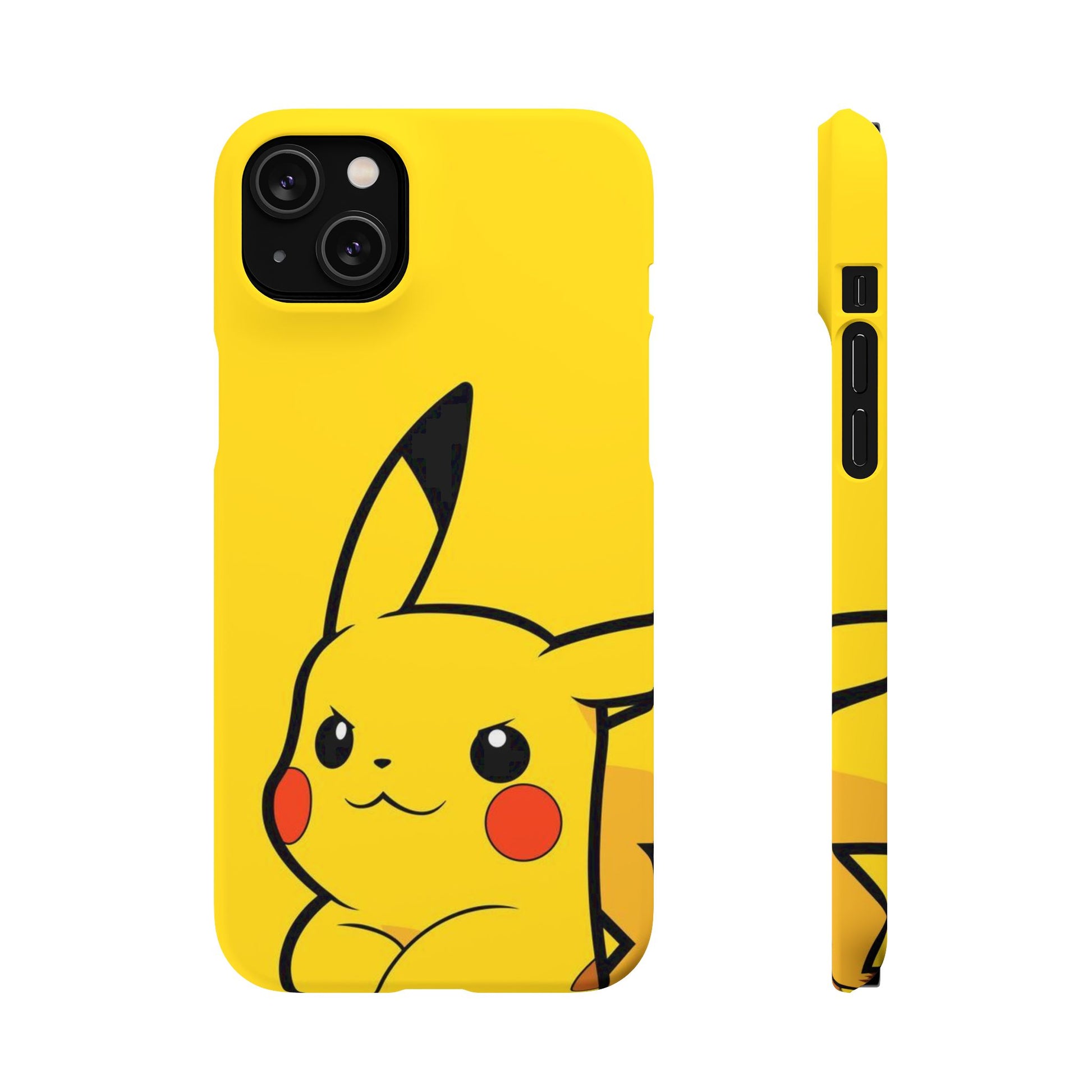 Pikachu Phone Case, Pokemon Phone Case, Snap Cases, Cartoon, Yellow, iPhone, Samsung - Roe Creation