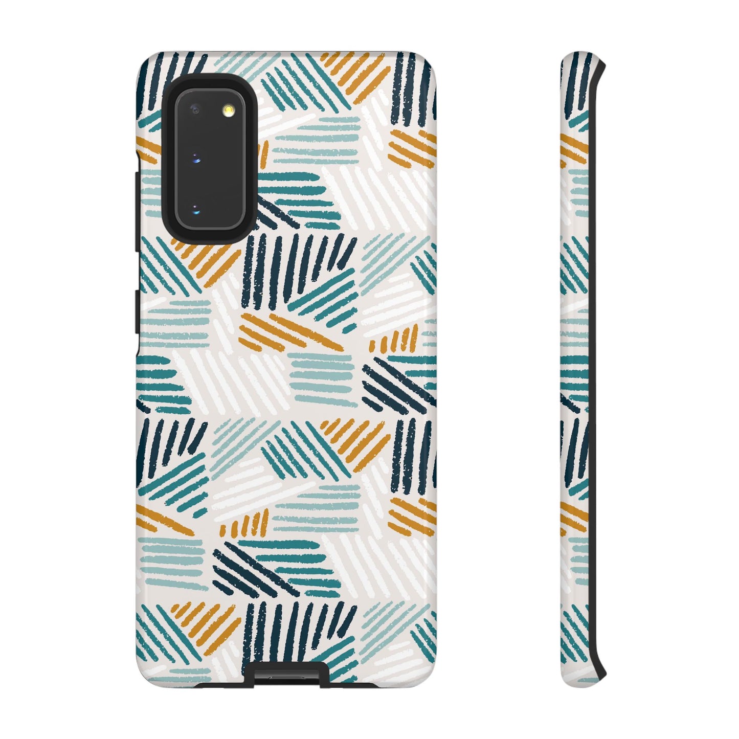 Stylish Tough Phone Case with Geometric Design
