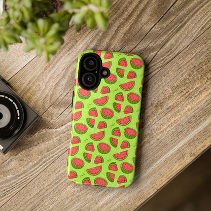 Watermelon Tough iPhone Case – Vibrant Fruit Phone Cover for Summer Vibes - Roe Creation