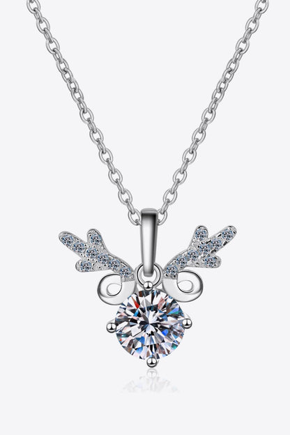 1 Carat Moissanite 925 Sterling Silver Necklace - Roe Creation