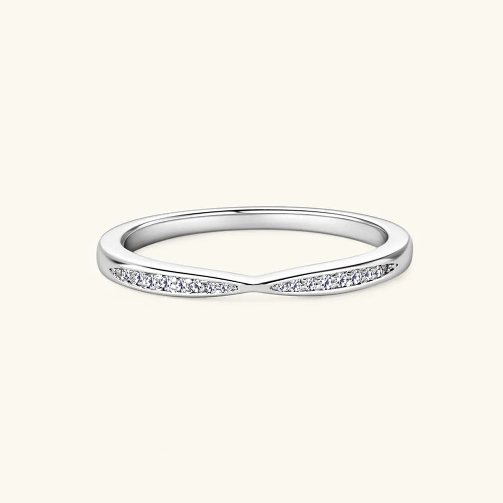 925 Sterling Silver Inlaid Moissanite Ring - Roe Creation