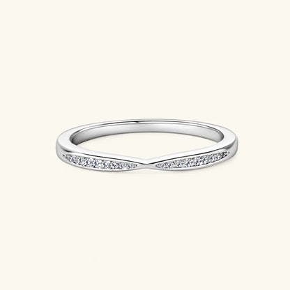 925 Sterling Silver Inlaid Moissanite Ring - Roe Creation