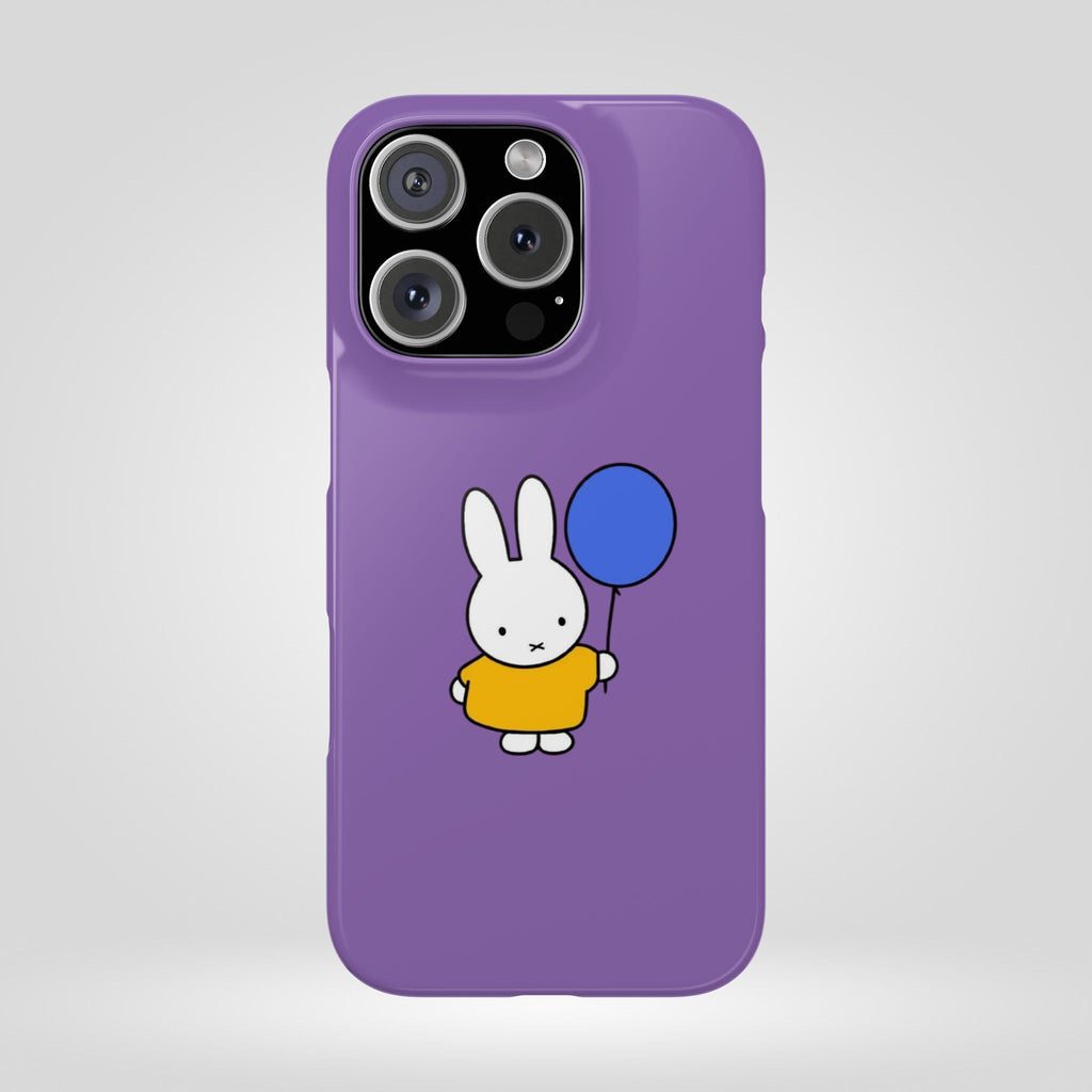Miffy Phone Case, iPhone, Samsung Snap Case - Cartoon Fun Purple Phone Accessory for Kids and Adults - Roe Creation