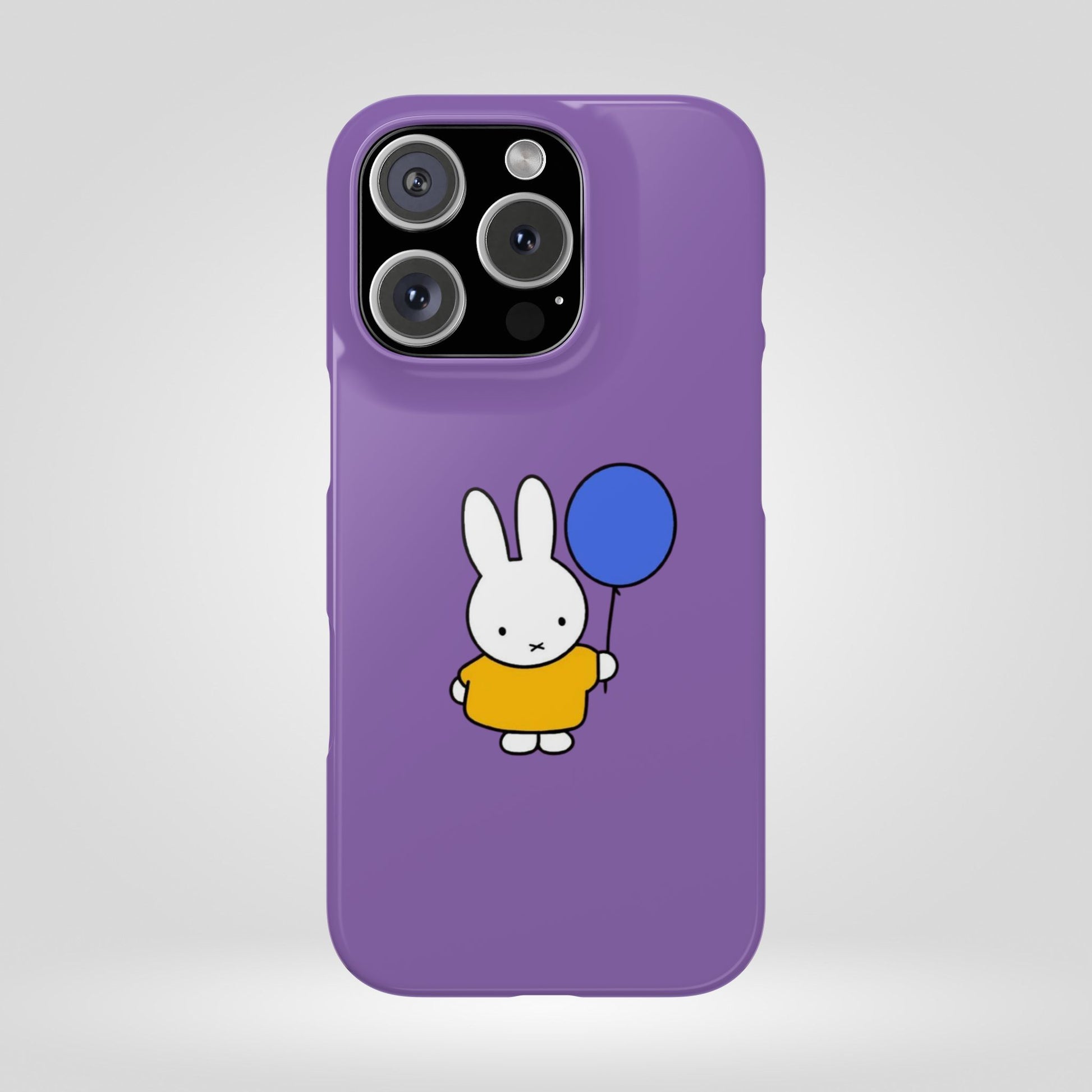 Miffy Phone Case, iPhone, Samsung Snap Case - Cartoon Fun Purple Phone Accessory for Kids and Adults - Roe Creation