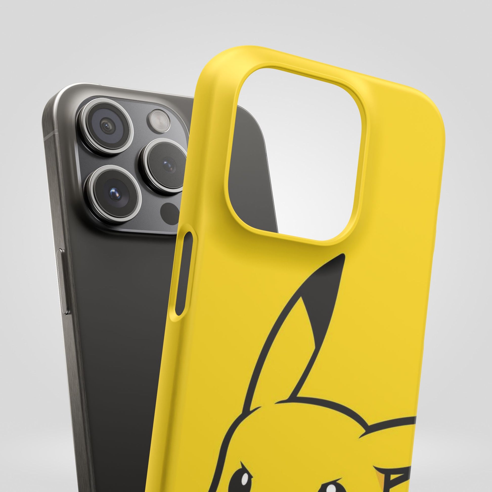 Pikachu Phone Case, Pokemon Phone Case, Snap Cases, Cartoon, Yellow, iPhone, Samsung - Roe Creation