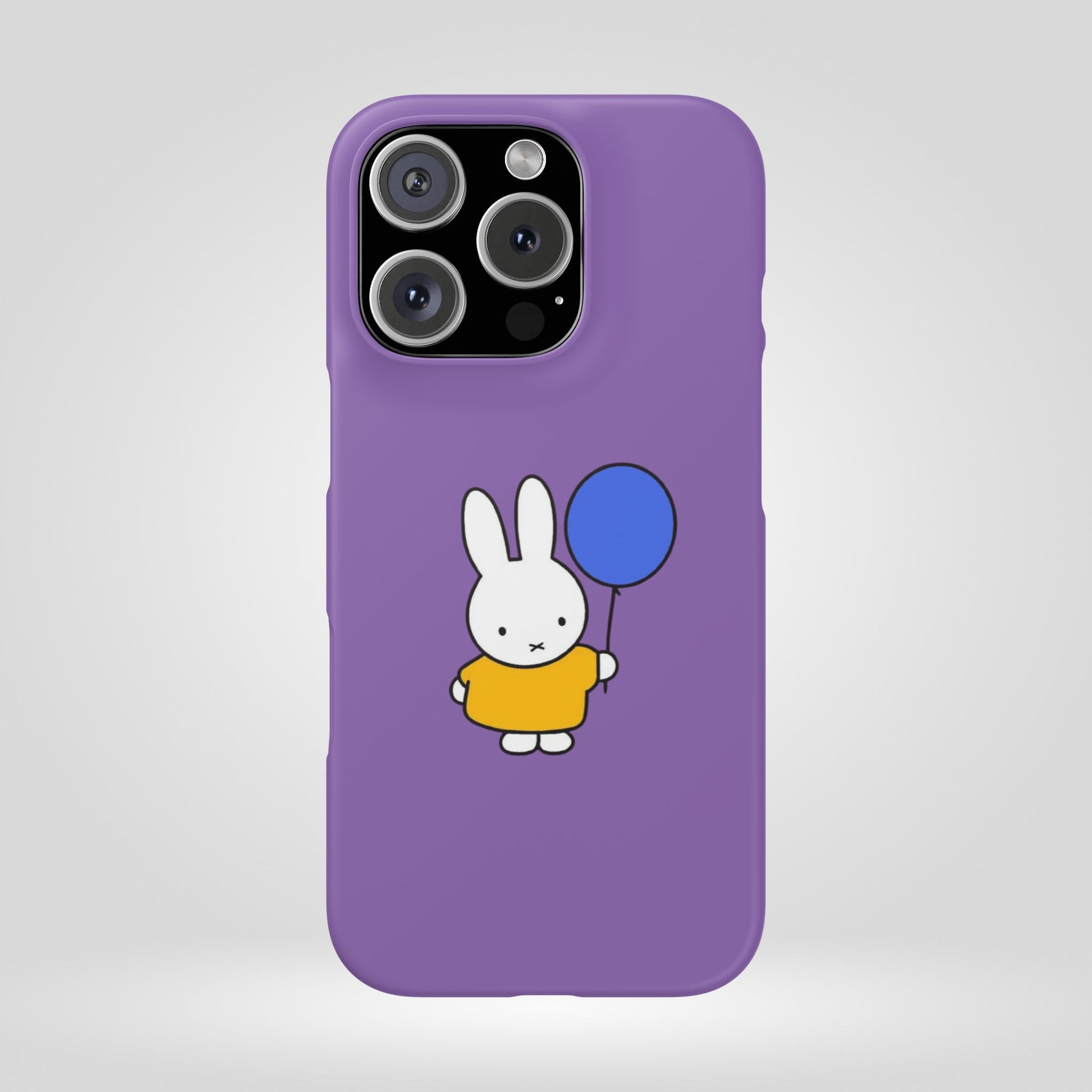 Miffy Phone Case, iPhone, Samsung Snap Case - Cartoon Fun Purple Phone Accessory for Kids and Adults - Roe Creation