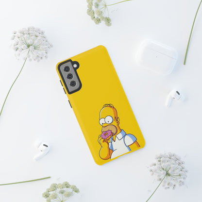 Homer Simpson Phone Case - iPhone, Samsung, Unique Protection for Fans, Cartoon Phone Cover, Gift for Simpsons Lovers, Durable Tough Case