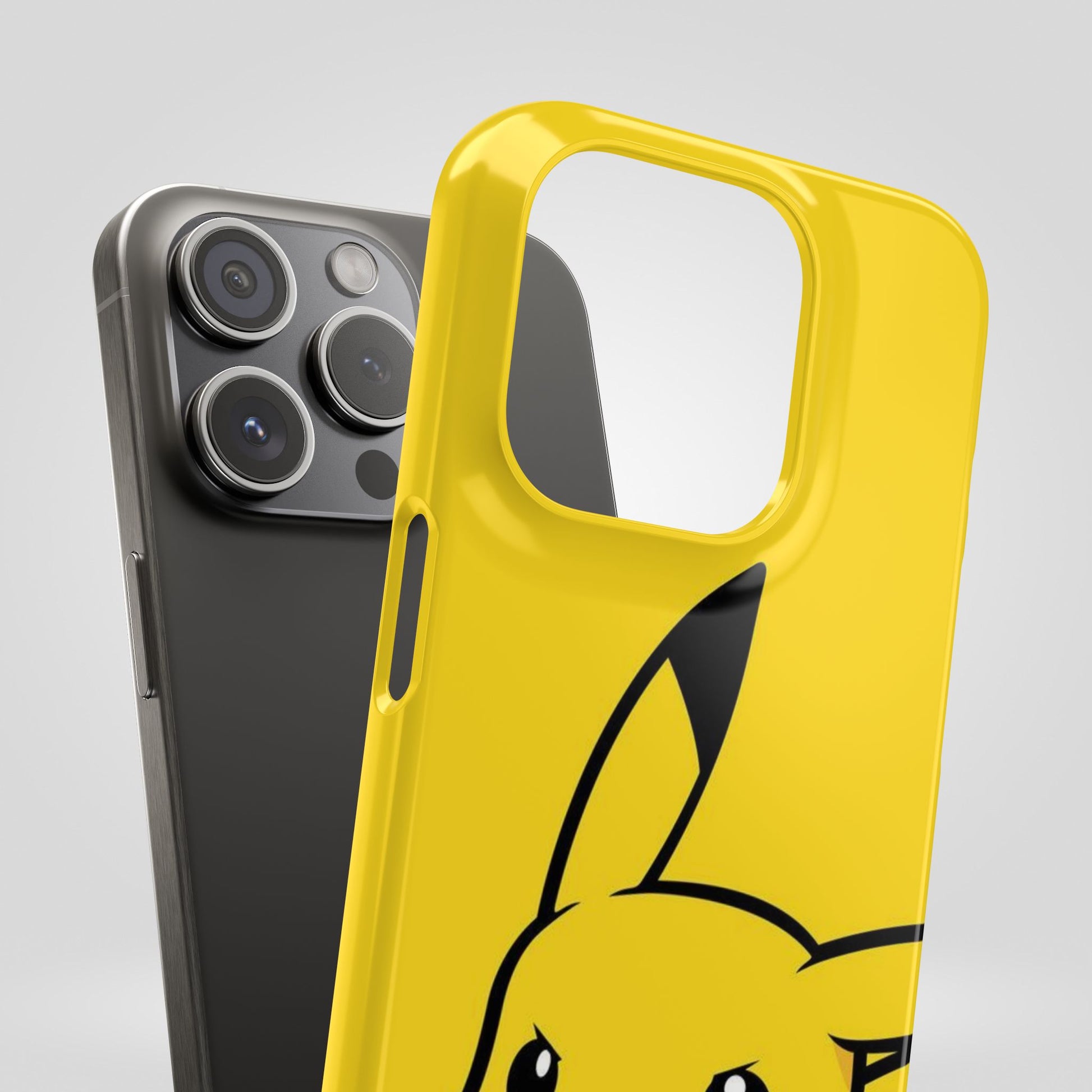 Pikachu Phone Case, Pokemon Phone Case, Snap Cases, Cartoon, Yellow, iPhone, Samsung - Roe Creation