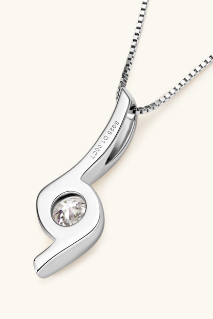 1 Carat Moissanite 925 Sterling Silver Necklace - Roe Creation