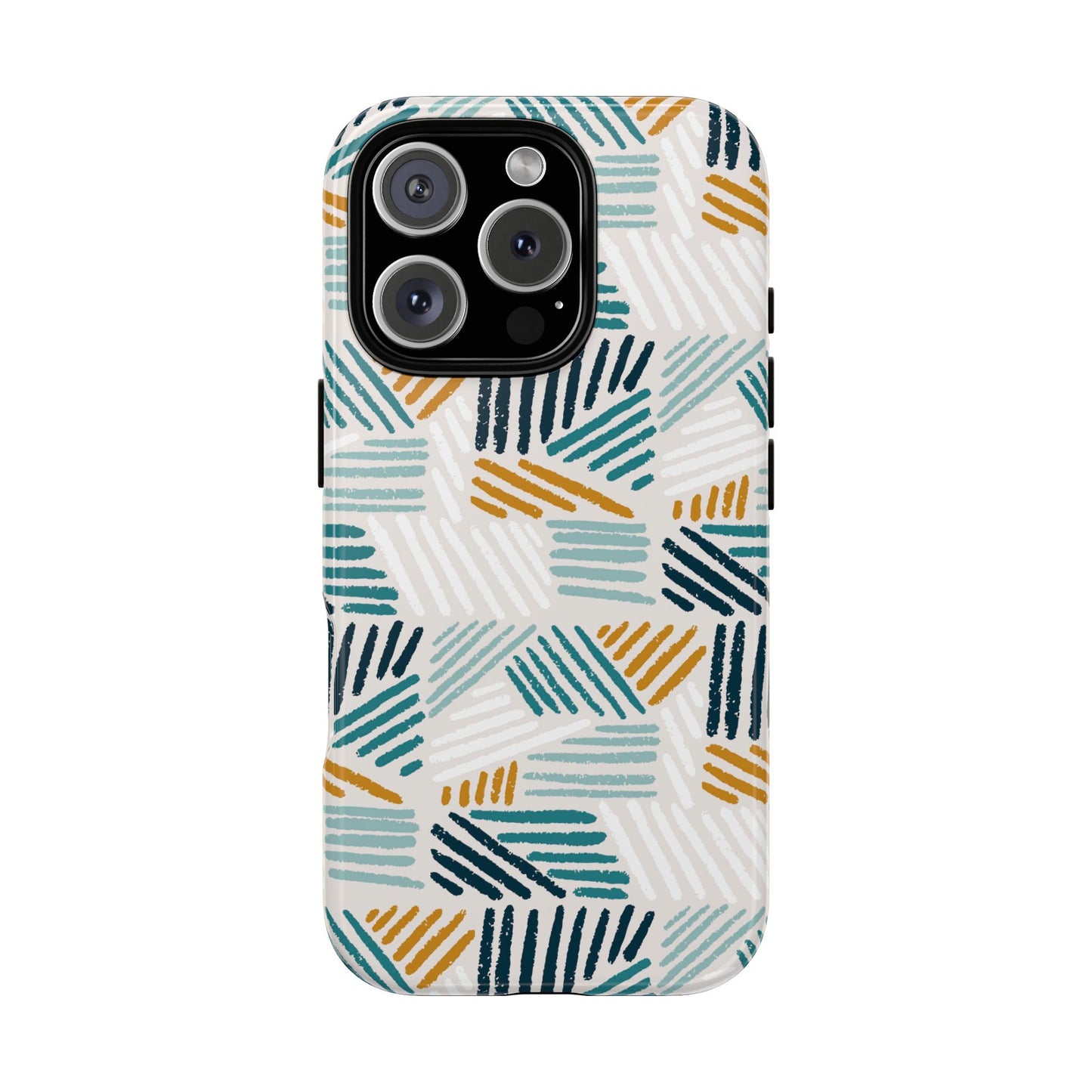 Stylish Tough Phone Case with Geometric Design