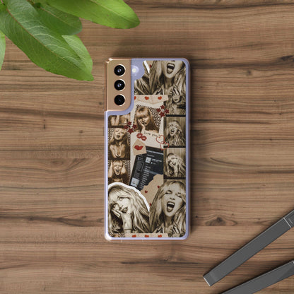 Sabrina Carpenter Vintage Photo Collage Clear Phone Case - Love You Design