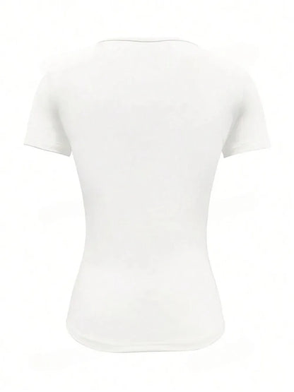 Round Neck Short Sleeve T-Shirt - Roe Creation