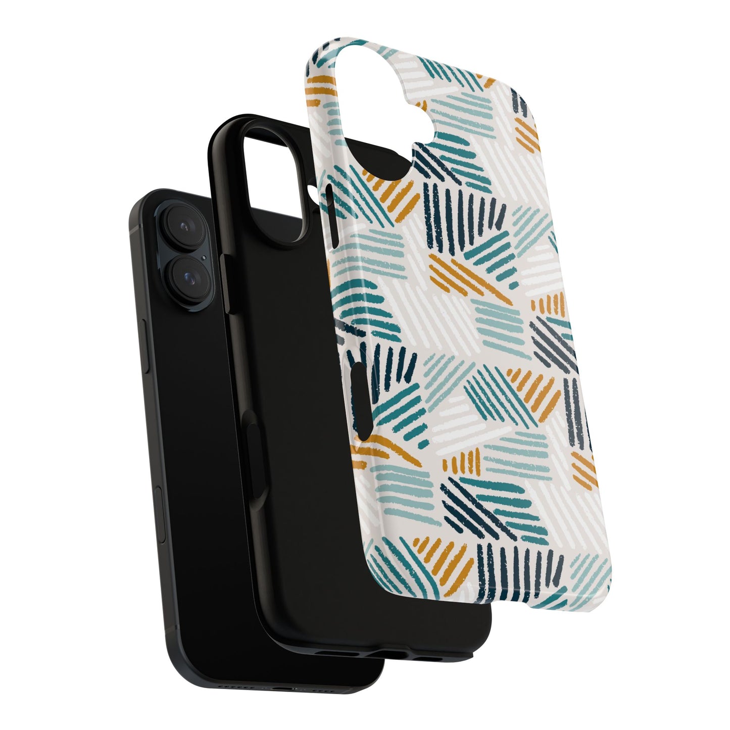 Stylish Tough Phone Case with Geometric Design