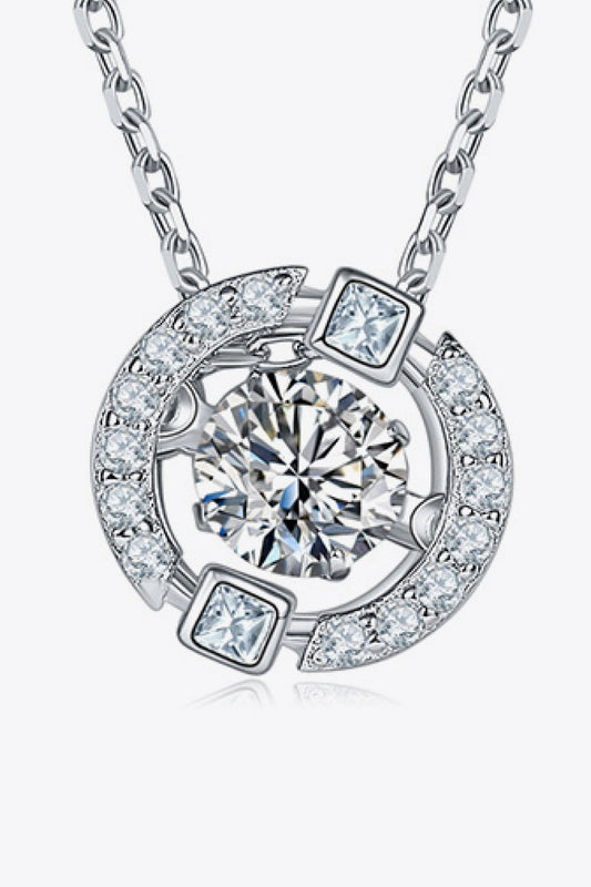 Moissanite Pendant Chain-Link Necklace - Roe Creation