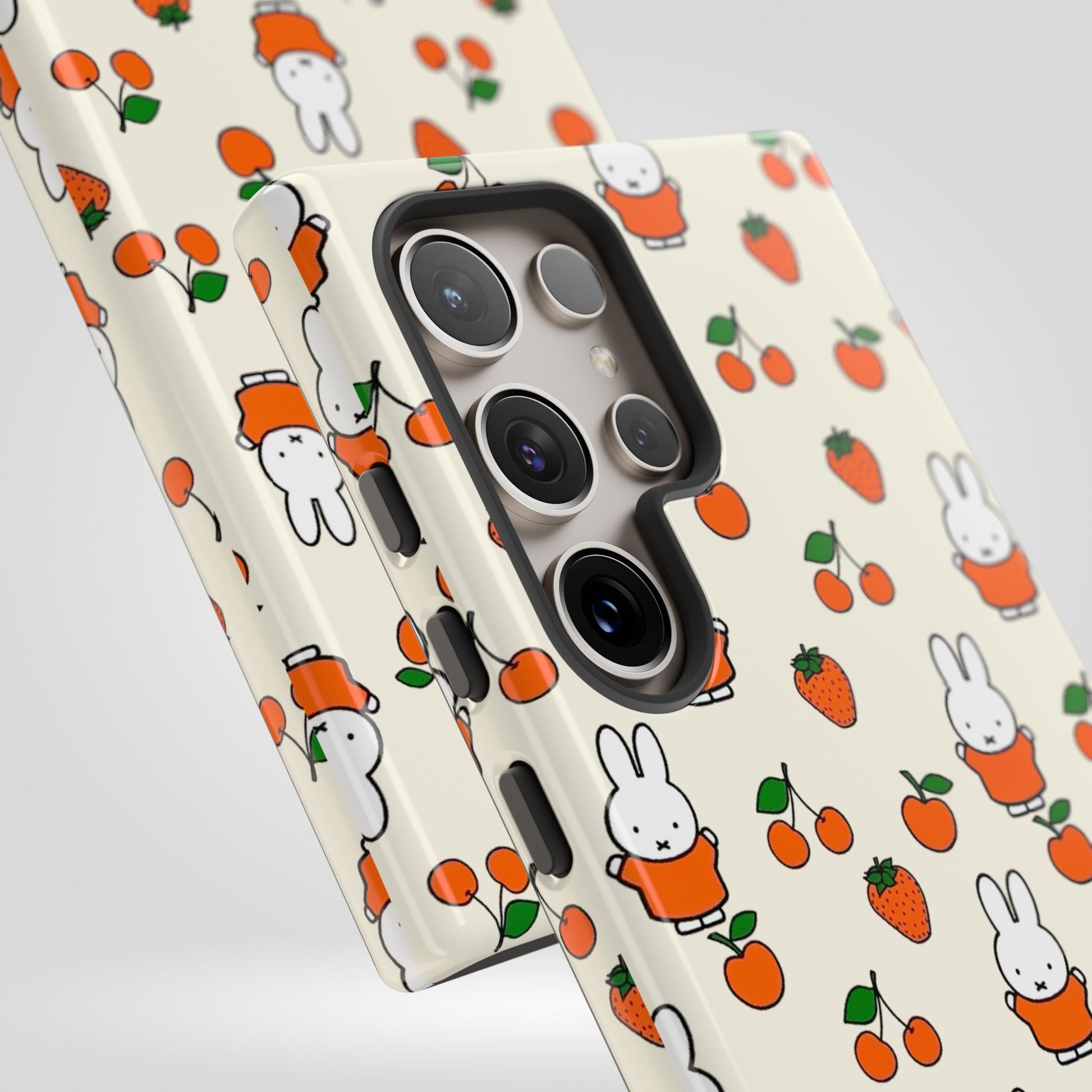 Cute Miffy & Strawberry Tough Phone Case for Miffy Lovers, iPhone, Samsung - Roe Creation