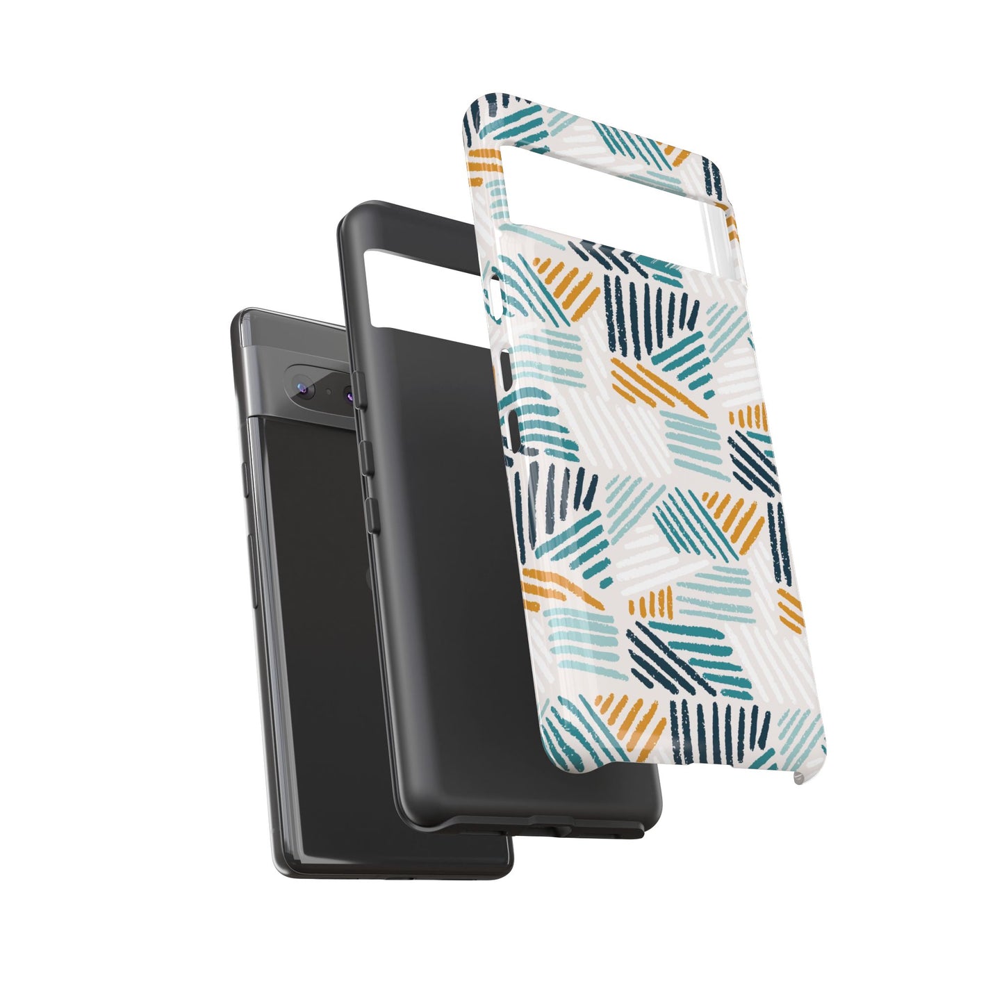 Stylish Tough Phone Case with Geometric Design