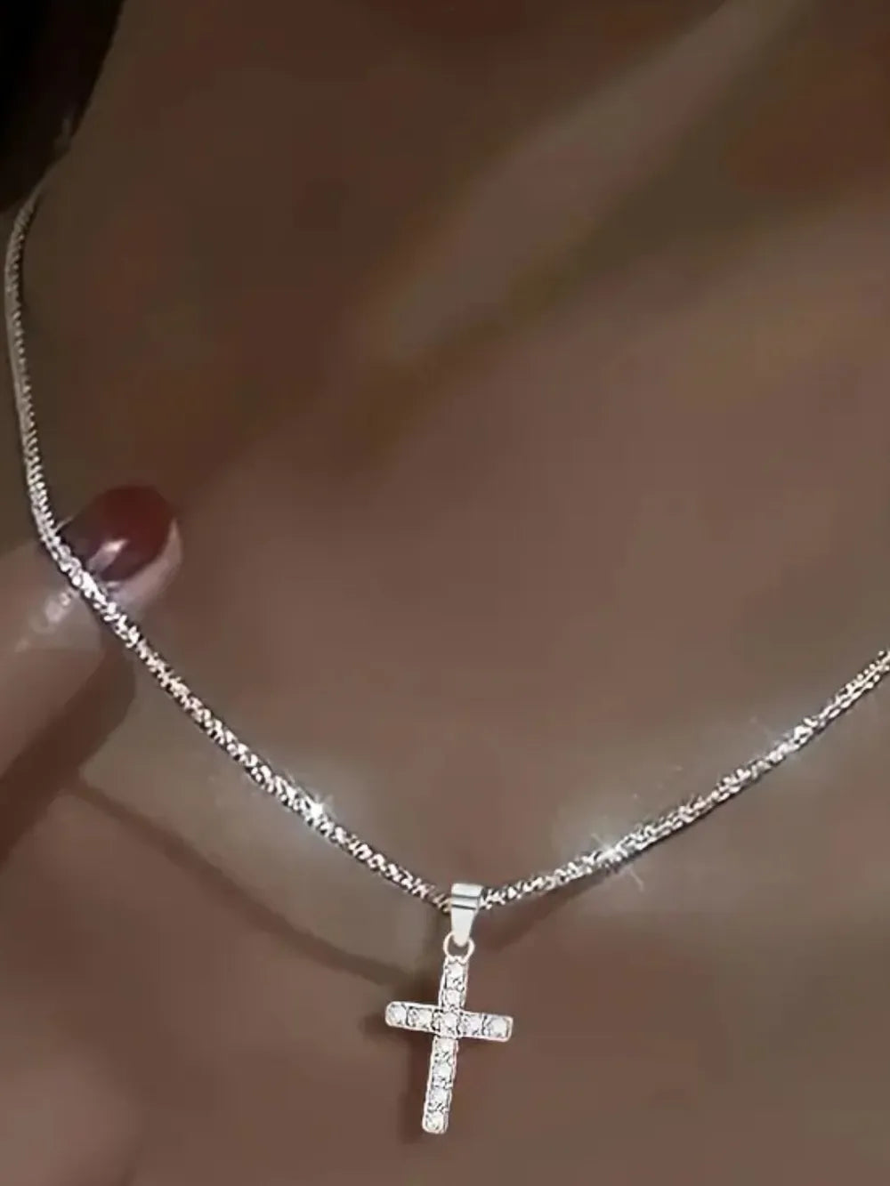 925 Sterling Silver Cross Necklace - Roe Creation