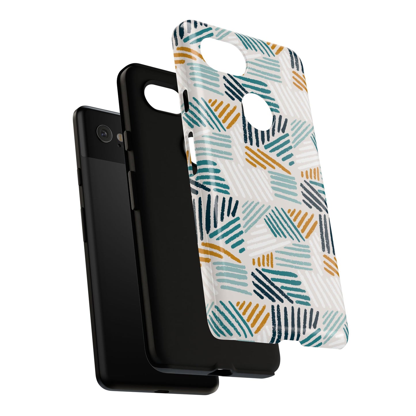 Stylish Tough Phone Case with Geometric Design