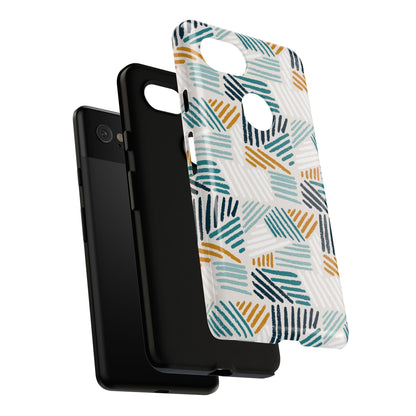 Stylish Tough Phone Case with Geometric Design