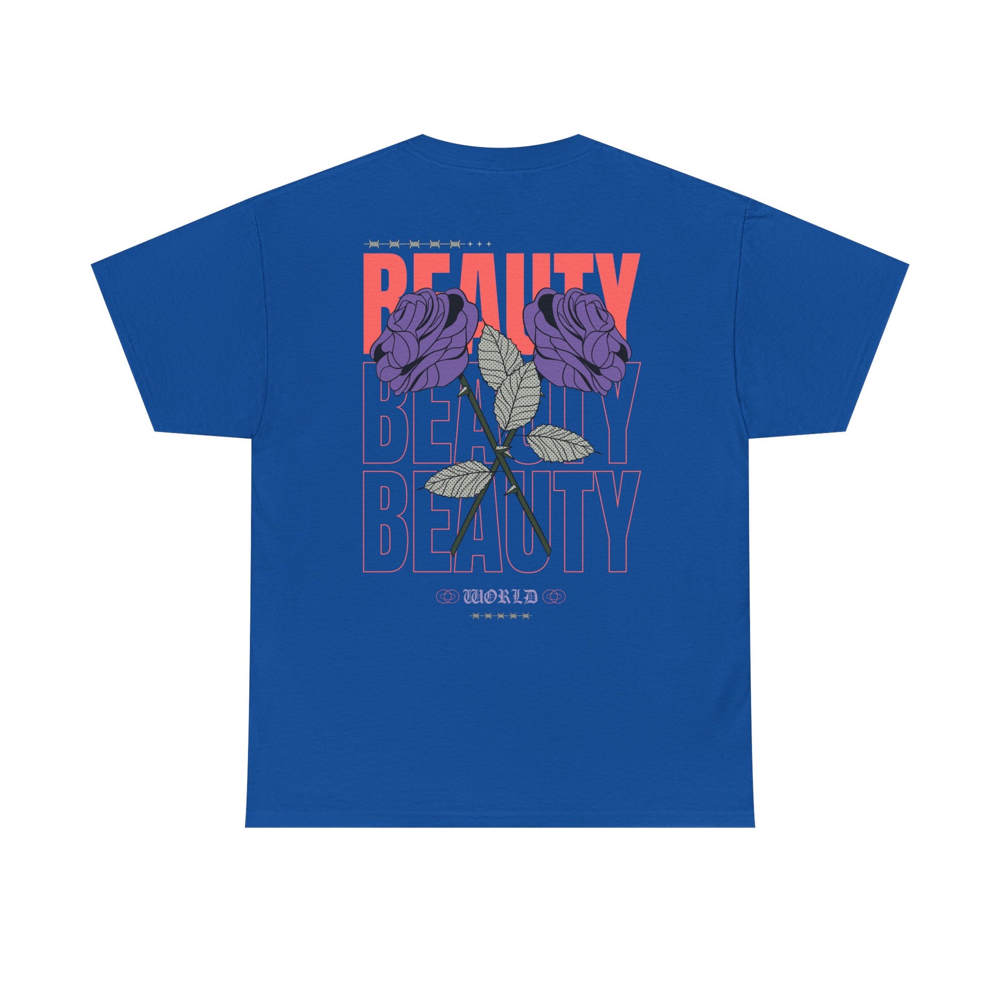 Beautiful Blooms Unisex Heavy Cotton Tee - Flower Graphics, Stylish Shirt, Gift for Her, Trendy Casual Wear, Art Lover Apparel - Roe Creation
