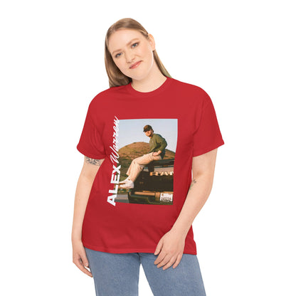 Alex Warren Unisex Heavy Cotton Tee - Stylish Retro Graphic T-Shirt for Men & Women