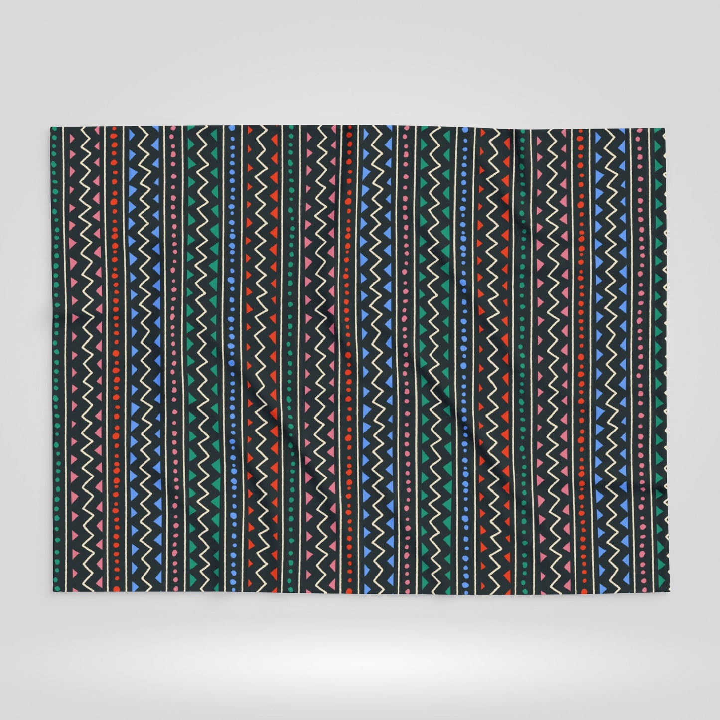 Colorful Boho Patterned Arctic Fleece Blanket for Cozy Living