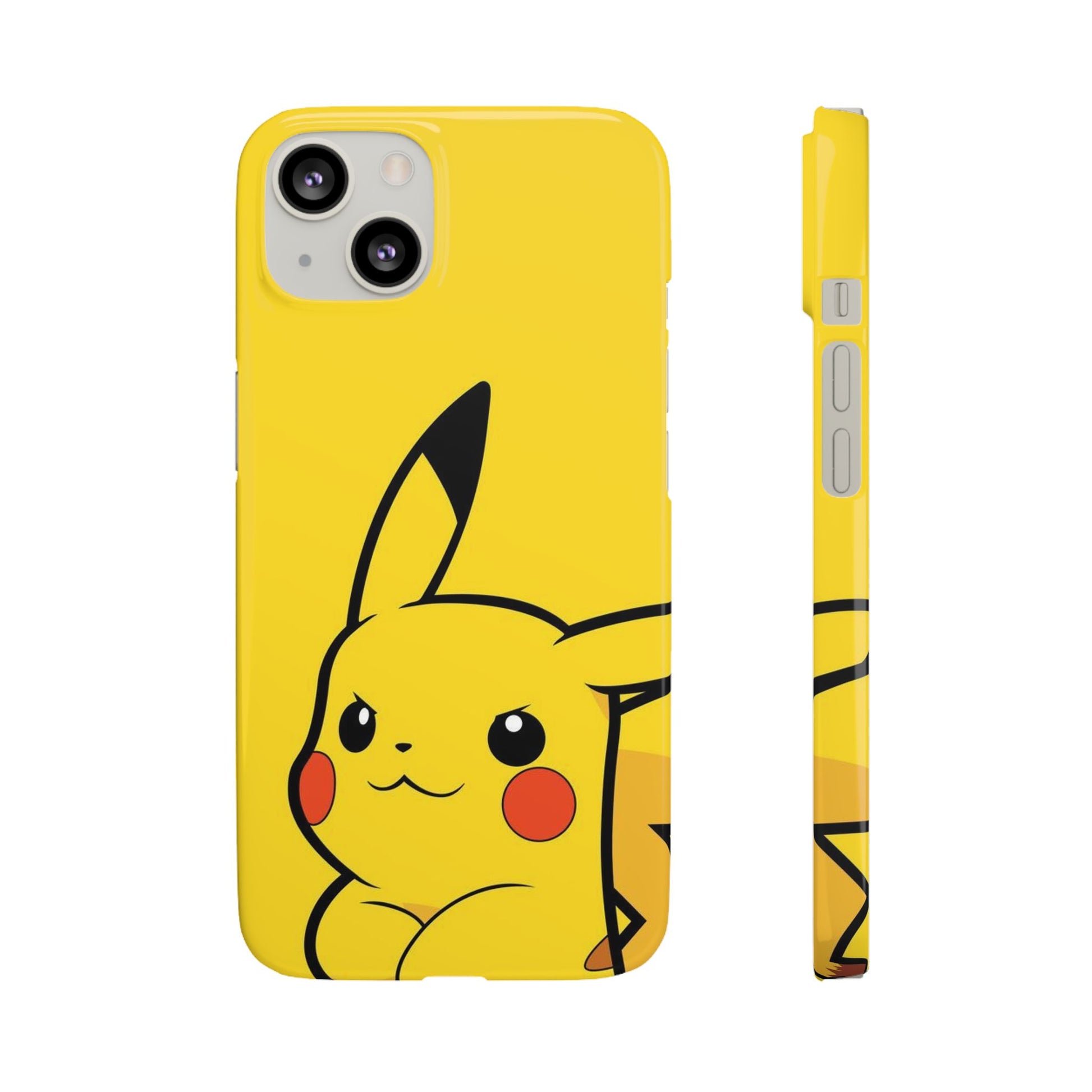 Pikachu Phone Case, Pokemon Phone Case, Snap Cases, Cartoon, Yellow, iPhone, Samsung - Roe Creation
