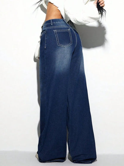 Cross Wide Leg Jeans - Roe Creation